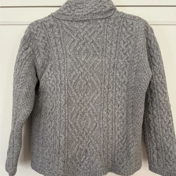 Aran Market Irish Sweater Side Zip Jacket Size M/L - Picture 2 of 12